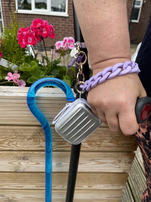 Attach your bracelet to your crutches. Different aids for different days.